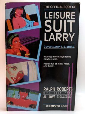 1990 Official Book Of Leisure Suit Larry Ralph Robert Compute! Books Sierra RARE